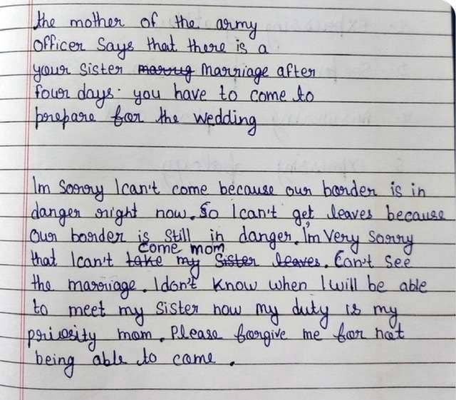दिल्ली: मासूम छात्र ने बॉर्डर पर बैठे सिपाही और घर में उसका इंतजार कर रही मां का दर्द बयां करते हुए लिखा माफी पत्र
